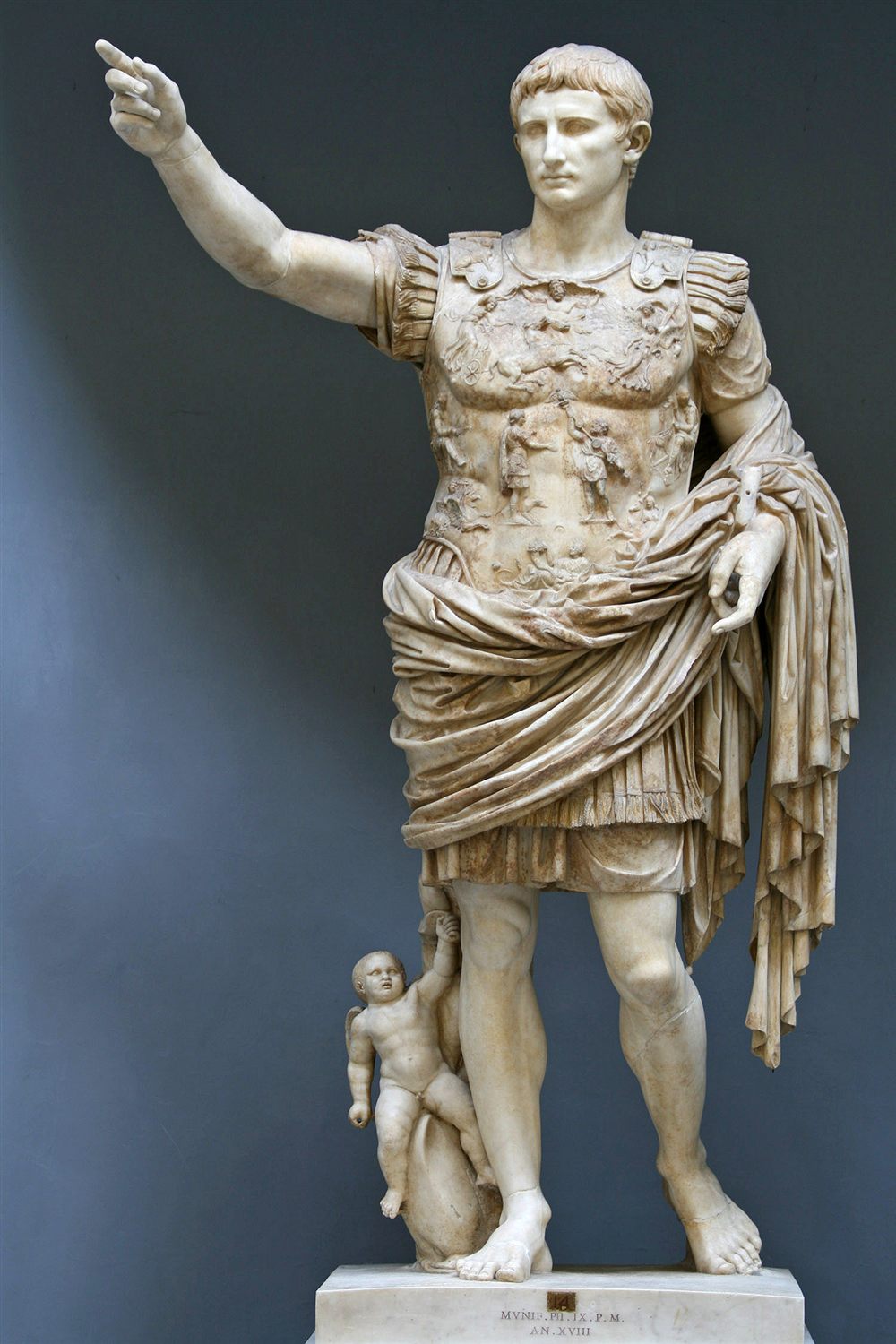 Augustus of Prima Porta, marble statue of the emperor Augustus, Vatican Museums